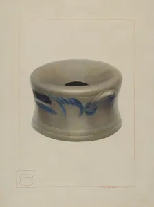 Cuspidor Prints: Crockery Cuspidor, c. 1938. Creator: Vincent P. Rosel