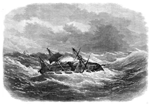 Stormclouds Prints: The Crocodile Indian troop-ship in a storm, 1870. Creator: Unknown