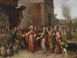 Francken Prints: Croesus showing Solon his Treasures. Artist: Francken, Frans, the Younger (1581-1642)