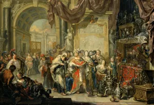 Solon Prints: Croesus and Solon. Artist: Platzer, Johann Georg (1704-1761)