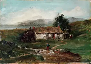 Misty Prints: Croft Scene, 1882. Creator: John Francis Faed