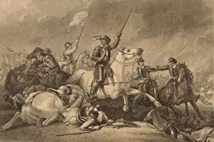 Cromwell at the Battle of Marston Moor, 1886. Artist: John J Crew