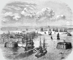 Forts Prints: Cronstadt, 1854. Creator: Unknown