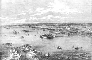 Forts Prints: Cronstadt, from the Narrow Part of the Channel nearest St