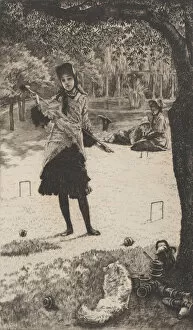 Lawn Gallery: Croquet, 1878. Creator: James Tissot
