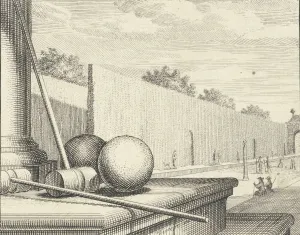 Croquet Prints: Croquet Attributes with croquet players in the background