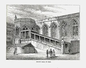 Walter Thornbury Prints: Crosby Hall in 1790, 1878 Artist: Walter Thornbury