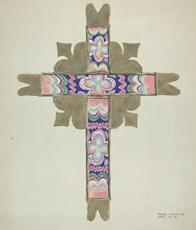 Majel G Claflin Prints: Cross, 1935/1942. Creator: Majel G. Claflin