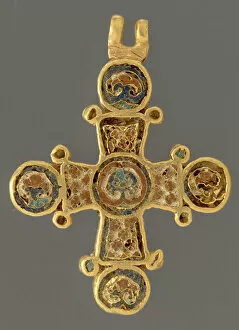 Cloisonne Gallery: Cross, Byzantine, ca. 1100. Creator: Unknown
