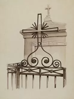 Crypt Gallery: Cross, c. 1936. Creator: Ray Price