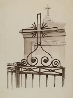 Railings Gallery: Cross, c. 1936. Creator: Ray Price