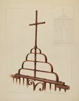 Sketching Gallery: Cross, c. 1937. Creator: Manuel G. Runyan