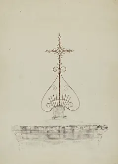 Price Ray Prints: Cross, c. 1937. Creator: Ray Price