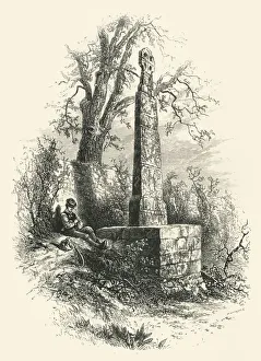 Edwin Gallery: Cross at Carew, c1870