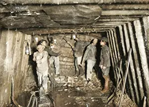 Miners Prints: Cross-cutting, 1911. Creator: Kozlov