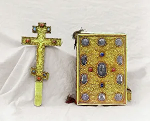 Ecclesiastical Prints: Cross and the Gospel; gift from Tsar Mikhail Feodorovich