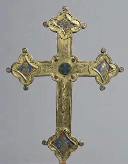 Cabochon Gallery: Cross, Italian, 14th-15th century. Creator: Unknown