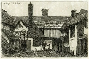 Images Dated 5th May 2010: The Cross Keys, St Neots, Cambridgeshire, 1881. Artist: Edwin Edwards