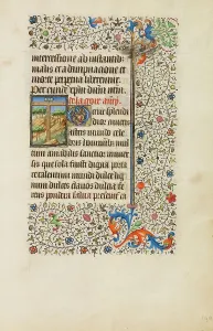 Workshop Of The Bedford Master Prints: A Cross in a Landscape; Book of Hours