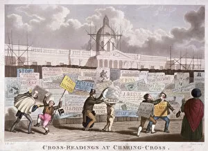 Charing Cross Collection: Cross-readings at Charing-Cross, London, 1835. Artist: IP