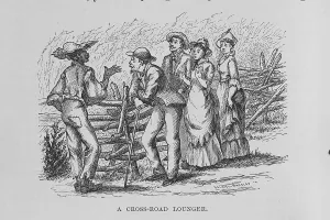 Crossroads Prints: A cross-road lounger, 1882. Creator: Unknown