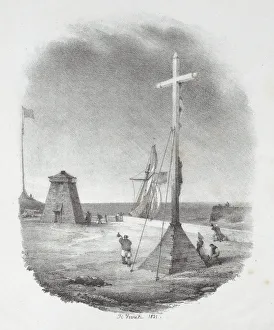 The Cross of the Sailors-Dieppe, 1821. Creator: Emile Jean-Horace Vernet