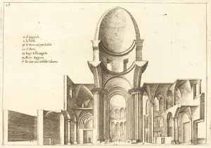 Cross Section Prints: Cross-Section of a Church, 1619. Creator: Jacques Callot