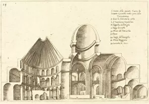 Cross-Section of the Church of the Holy Sepulchre, 1619. Creator: Jacques Callot