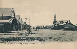 Orange River Colony Prints: Cross Street, looking North, Kroonstad, O. R. C, c1905. Creator: Unknown