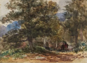 Shady Prints: Crossing the Brook, 1846. Creator: David Cox the Elder