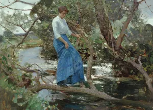 Crossing the Brook, 1913. Creator: Watson, Harry (1871-1946)