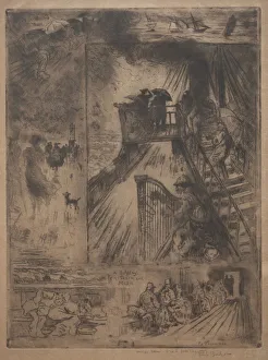 The Crossing, c. 1880. Creator: Felix Hilaire Buhot (French, 1847-1898)