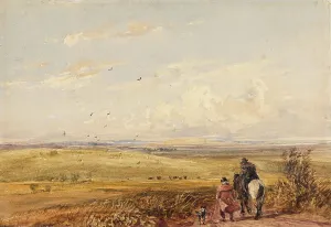 Cox David Prints: Crossing the Common, 1815-47. Creator: David Cox the Elder