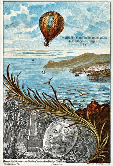 Balloonist Collection: Crossing of the English Channel by Blanchard and Jeffries, 1785 (1890s)