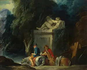 Franois Boucher Prints: Crossing the Ford, 1730. Creator: Francois Boucher