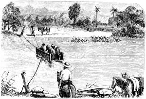 Dominican Republic Collection: Crossing the Isabella, Santo Domingo, 1873