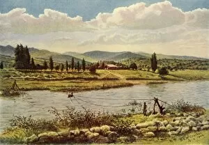 Caxton Pulishing Company Ltd Collection: Crossing the Komati River, 1902. Creator: Donald McCracken