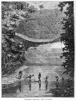Congo Prints: Crossing the Lulindi, Verney Lovett Cameron (1844-94)