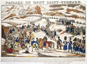 Mountainous Prints: Crossing of Mount St. Bernard, May, 1800, (19th century)