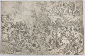 Retribution Prints: The Crossing of the Red Sea, 1583. 1583. Creator: Orazio Farinati