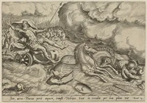 Cleve Marten Van Prints: The Crossing of the Red Sea, 1585. Creator: Jan Wierix