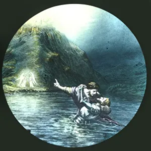 Evangelism Prints: Crossing the River of Death, c1910. Creator: Unknown