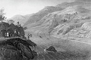 Roberts Emma Prints: Crossing the River Tonse, 1845. Creator: Unknown