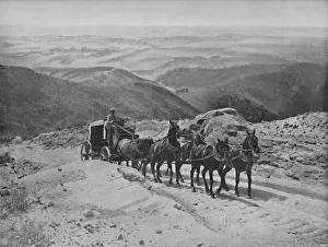 Uphill Climb Prints: Crossing San Marcos Pass, California, c1897. Creator: Unknown