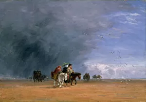 Ominous Collection: Crossing the Sands, 1848. Creator: David Cox the elder