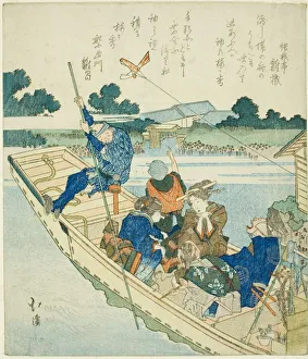 Crossing the Sumida River on New Years Day, 1830s. Creator: Totoya Hokkei