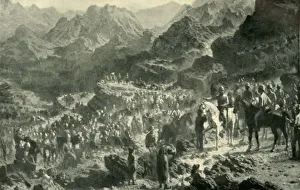 1st Earl Roberts Prints: Crossing the Zamburak Kotal, (1901). Creator: Unknown