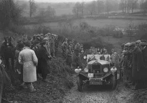 Crossley Prints: Crossley of HJ Stroud competing in the MCC Exeter Trial, Ibberton Hill, Dorset, 1930