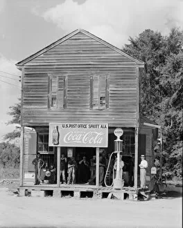 Veranda Gallery: Crossroads store, Sprott, Alabama, 1935 or 1936. Creator: Walker Evans