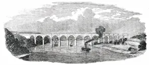 Aqueduct Prints: The Croton Aqueduct - Harlem River Bridge, 1850. Creator: Unknown